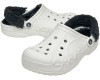 Crocs Baya Lined Fuzz Clog Утепленные Белые с темно-серым