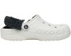 Crocs Baya Lined Fuzz Clog Утепленные Белые с темно-серым