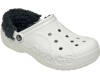 Crocs Baya Lined Fuzz Clog Утепленные Белые с темно-серым