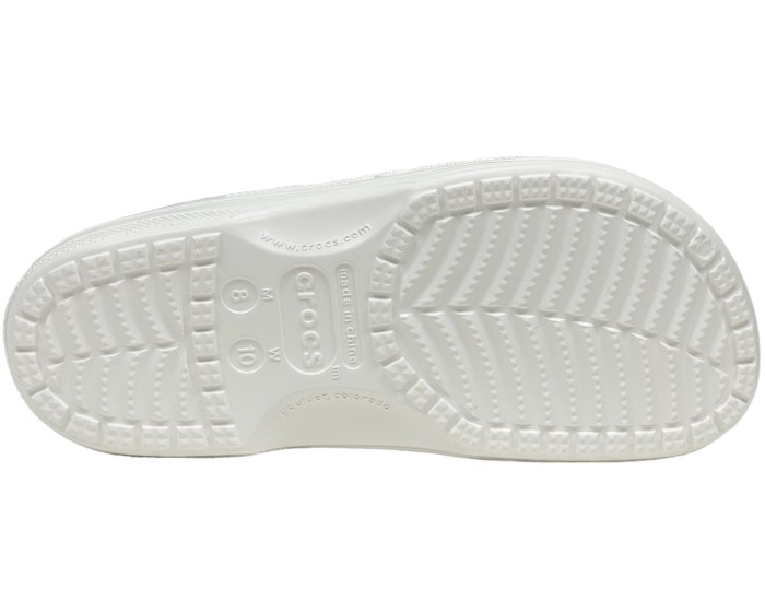 Crocs Baya Lined Fuzz Clog Утепленные Белые с темно-серым