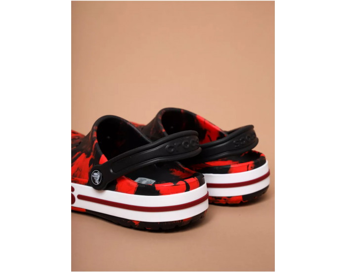 Crocs Bayaband Red Black Printed Красные