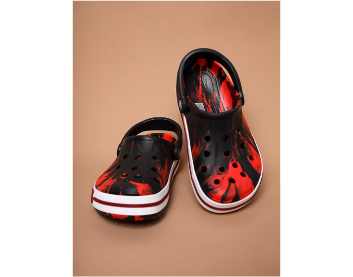 Crocs Bayaband Red Black Printed Красные