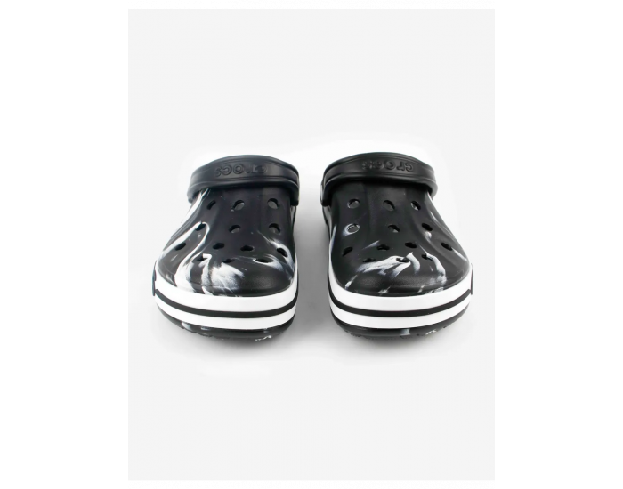 Crocs Bayaband White Black Printed Белые
