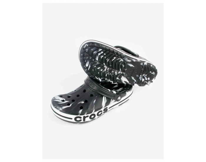 Crocs Bayaband White Black Printed Белые