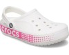 Crocs Bayaband Clog Logo Motion Pink белые