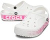 Crocs Bayaband Clog Logo Motion Pink белые