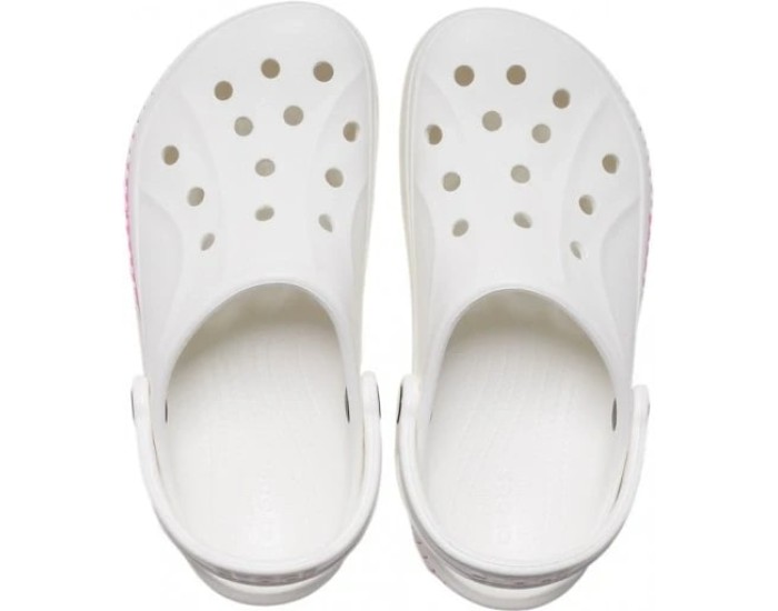 Crocs Bayaband Clog Logo Motion Pink белые