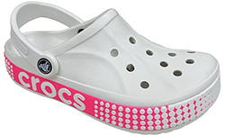 Crocs Bayaband Clog Logo Motion Pink светло-серые