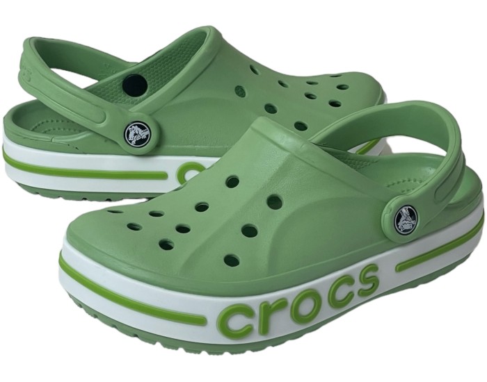 Crocs Bayaband Clog темно-зеленые с белым