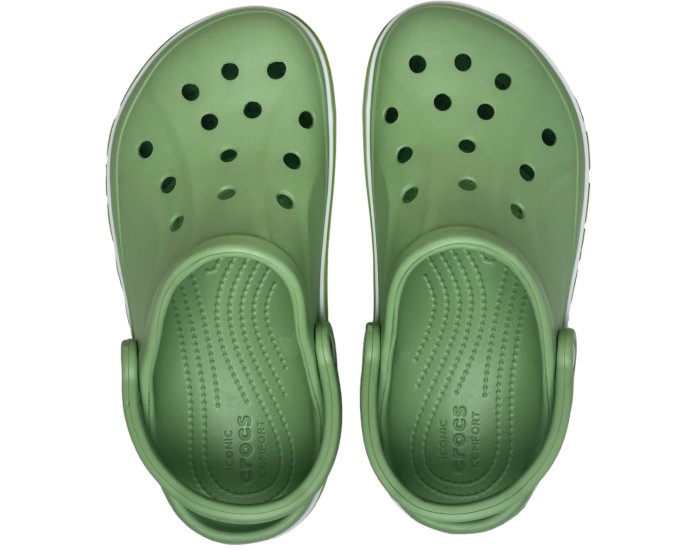 Crocs Bayaband Clog темно-зеленые с белым
