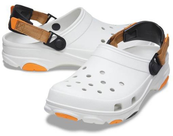 Crocs Classic All Terrain Clog Белые с оранжевым