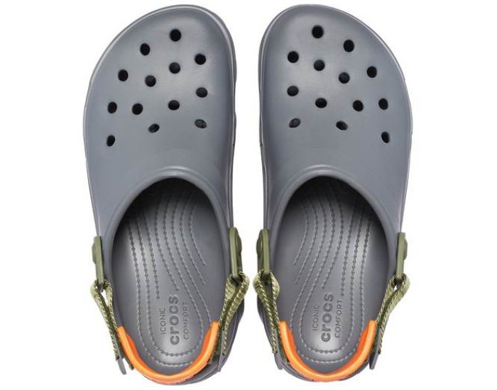 Crocs Classic All Terrain Clog Серые с оранжевым