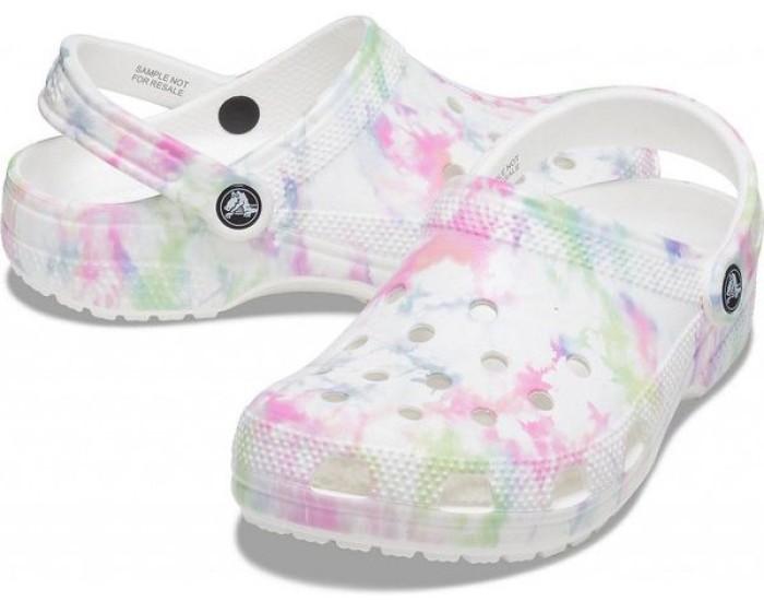 Crocs Classic Bleach Dye Clog Белые