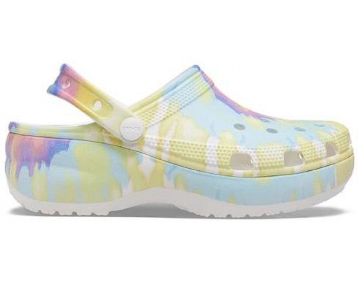 Crocs Classic Platform Graphic Clog Белые