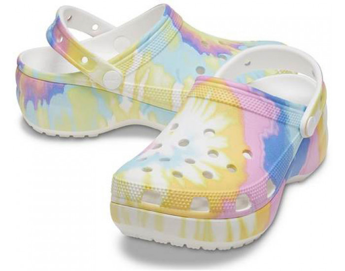 Crocs Classic Platform Graphic Clog Белые