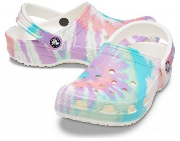 Crocs Classic Tie-Dye Graphic Clog Коралловые