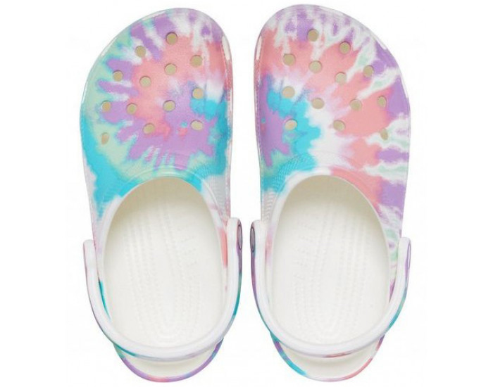 Crocs Classic Tie-Dye Graphic Clog Коралловые