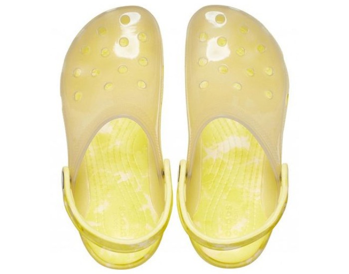 Crocs Classic Translucent Bleach Dye Clog Желтые