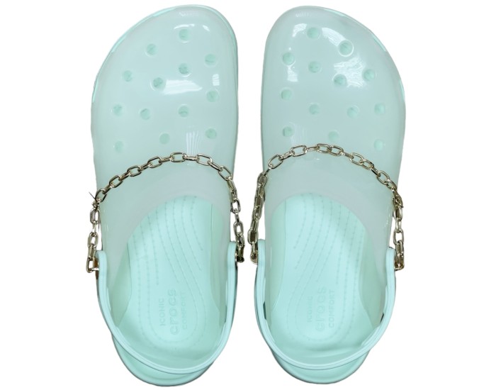 Crocs Classic Translucent Clog Charms Mint Мятные