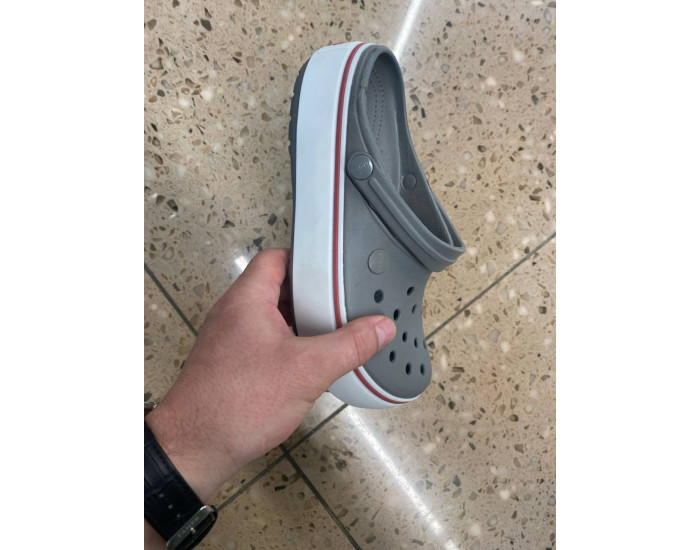 Crocs Crocband Platform Clog Grey Серые