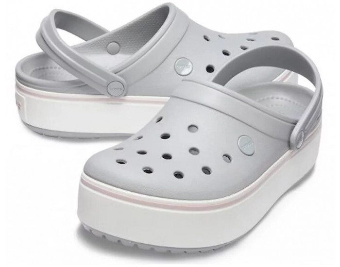 Crocs Crocband Platform Clog Grey Rose