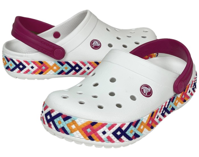 Crocs Crocband Rainbow Gitter Clog Белые