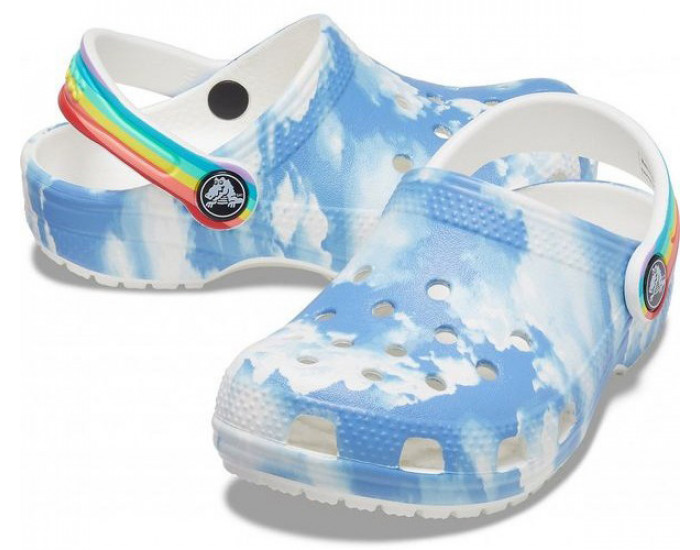 Crocs Classic Out of this World II Clog Детские белые с голубым