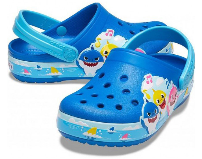 Crocs Kids Fun Lab Baby Shark Band Clog Детские синие 