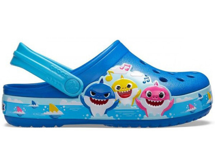 Crocs Kids Fun Lab Baby Shark Band Clog Детские синие 