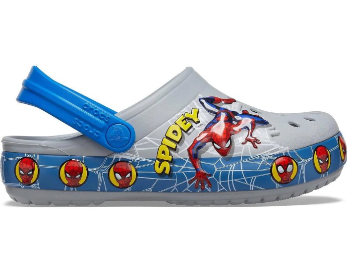 Crocs Kids Fun Lab Spider-Man Light Clogs Детские серые