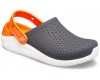 Crocs LiteRide Kids Clog Детские Оранжевые с черным