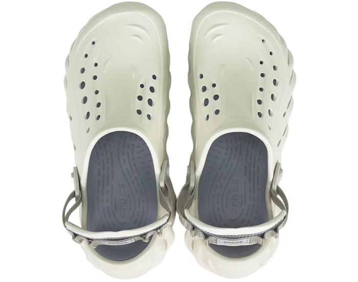 Crocs Echo Clog Bone Grey белые с серым