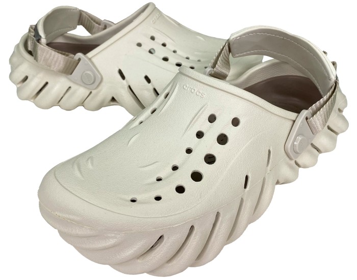 Crocs Echo Clog Stucco кремовые с коричневым