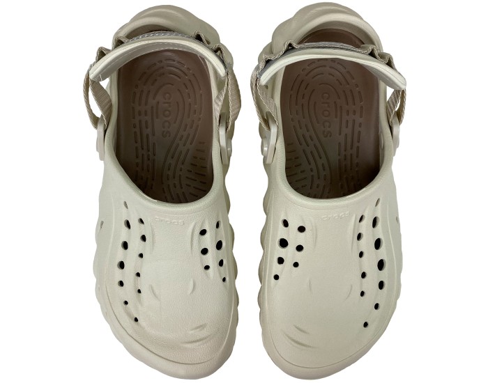 Crocs Echo Clog Stucco кремовые с коричневым