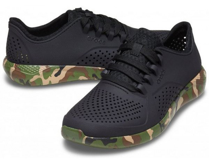 Кроссовки Crocs Mens LiteRide Printed Camo Pacer черные