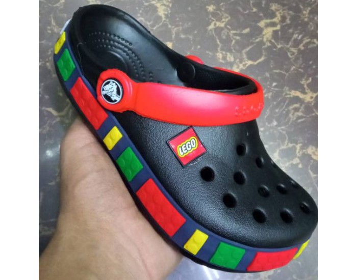 Crocs Lego Clogs Детские черные с красным