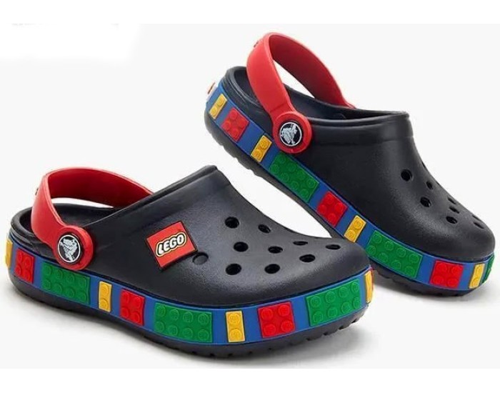 Crocs Lego Clogs Детские черные с красным