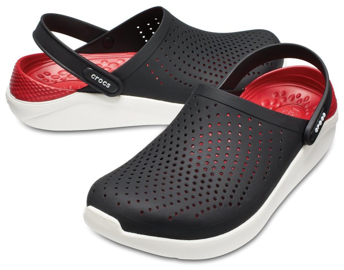 Crocs LiteRide Clog Black Red Черные с красным