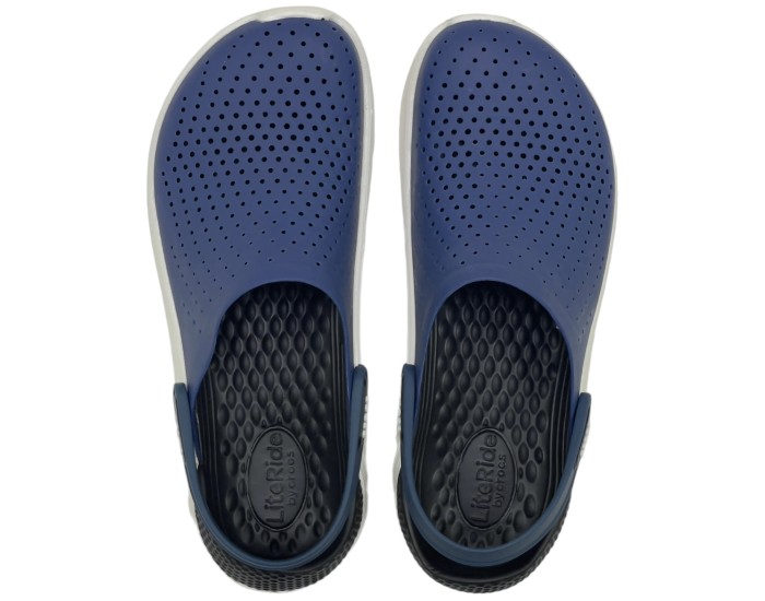 Crocs LiteRide Clog Blue Steel Синие с белым