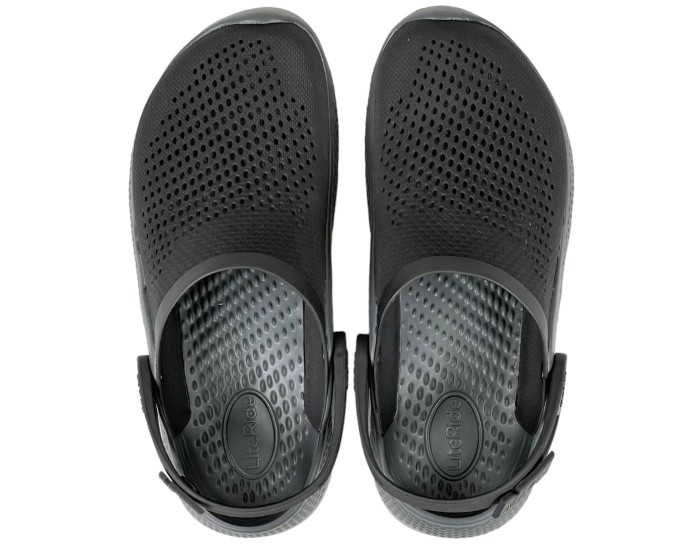 Crocs LiteRide Clog черные с серым