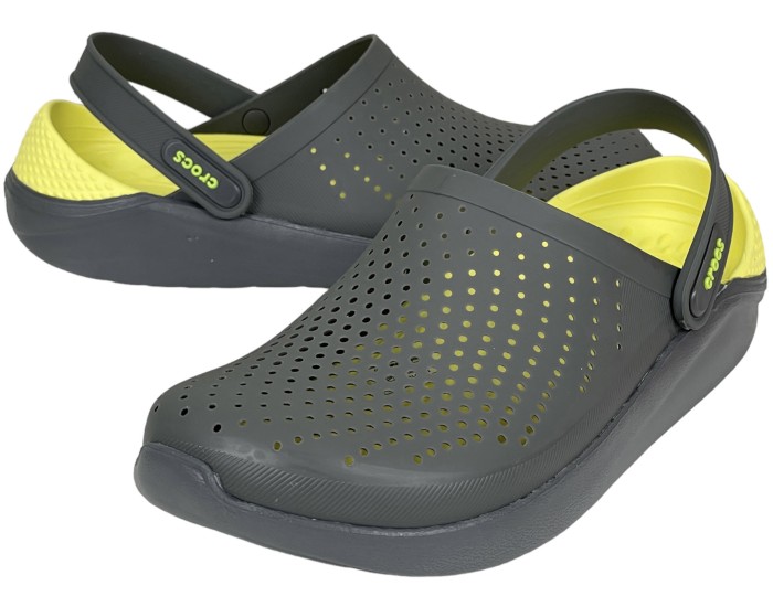 Crocs LiteRide Clog Черные с желтым