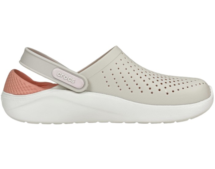 Crocs LiteRide Clog кремовые с розовым