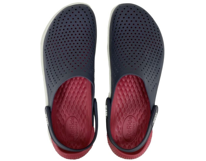 Crocs LiteRide Clog Темно-синие с бордовым