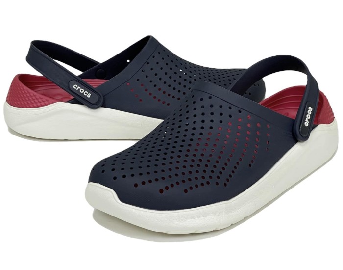 Crocs LiteRide Clog Темно-синие с бордовым