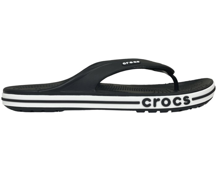 Crocs Bayaband Flip Черные с белым