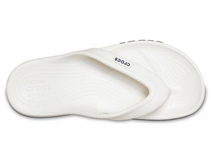 Crocs Bayaband Flip Белые с черным