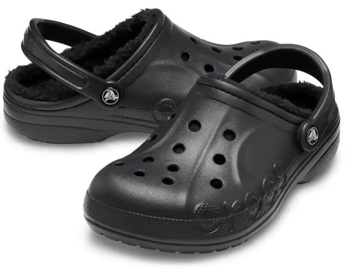 Crocs Baya Lined Clog Утепленные Черные