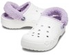 Crocs Baya Lined Fuzz Clog Утепленные Белые с лавандовым