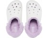 Crocs Baya Lined Fuzz Clog Утепленные Белые с лавандовым