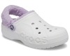 Crocs Baya Lined Fuzz Clog Утепленные Белые с лавандовым